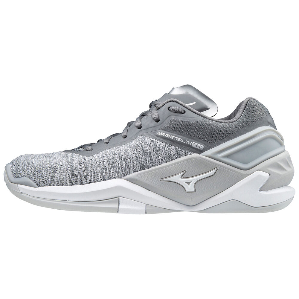 Zapatillas Balonmano Mizuno Wave Stealth Neo Mujer Blancas/Gris Ofertas TBFA-96180